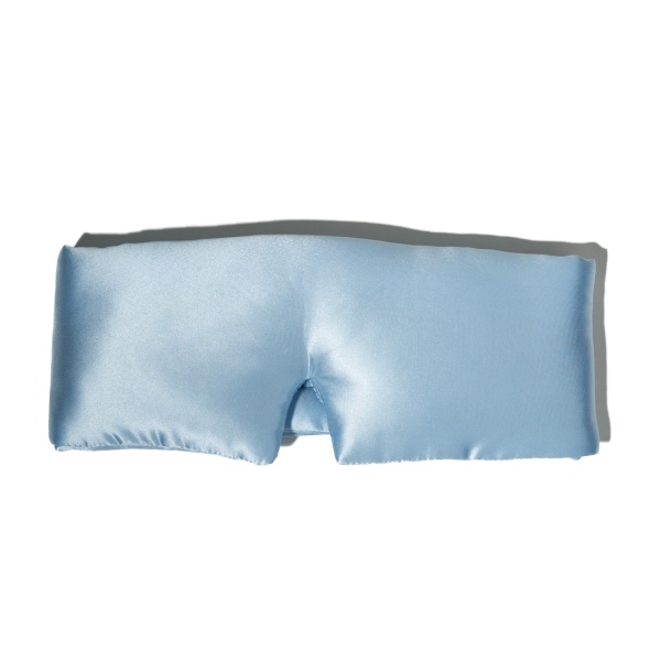 Mască de dormit blackout 3D mătase baby blue - Img 4