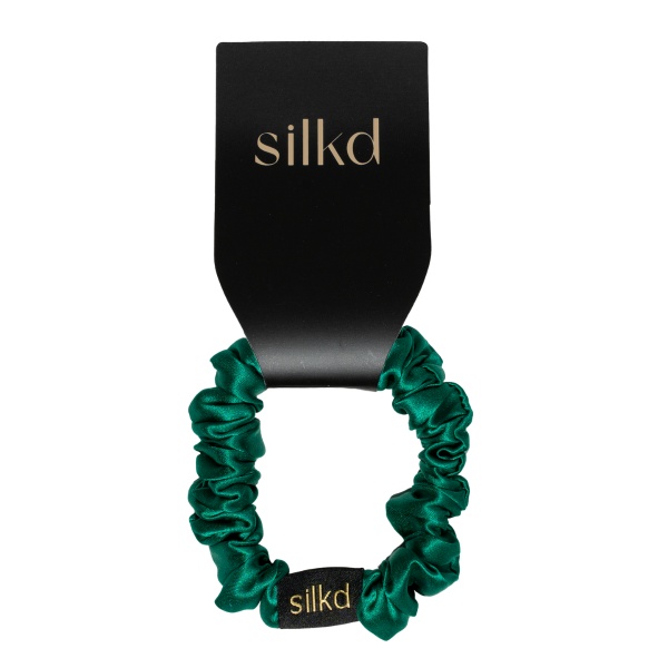 Elastic de păr mătase verde smarald S - Img 3