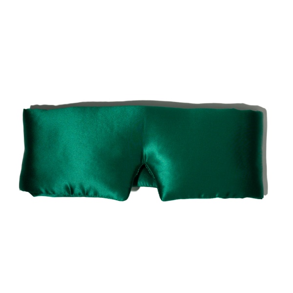 Mască de dormit blackout 3D mătase verde smarald - Img 5