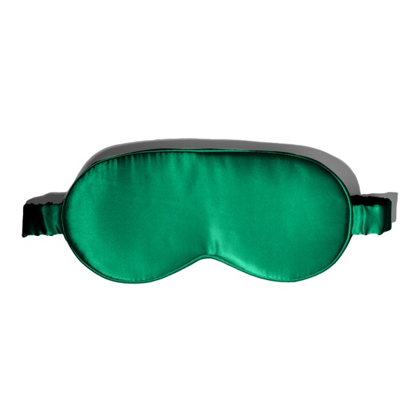 Mască de dormit mătase verde smarald - Img 3