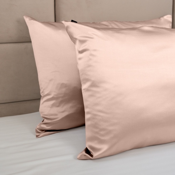 Față de pernă mătase infuzată cu acid hialuronic soft pink 22 momme - Deteriorată - Img 7