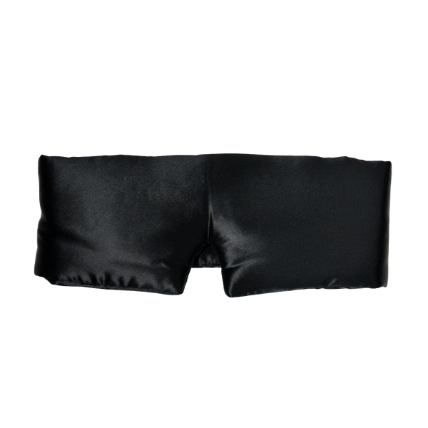 Mască de dormit blackout 3D mătase negru - Img 5
