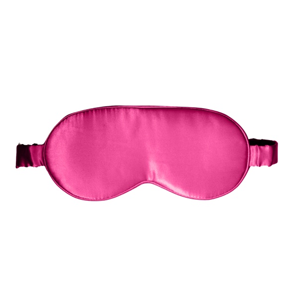 Mască de dormit mătase roz fucsia - Img 3
