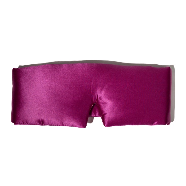 Mască de dormit blackout 3D mătase roz fucsia - Img 5