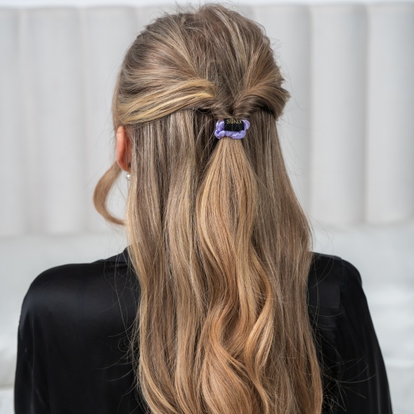 Elastic de păr mătase mini lila - Img 2