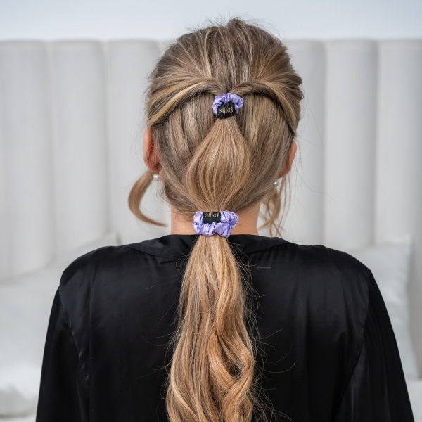 Elastic de păr mătase lila S - Img 3