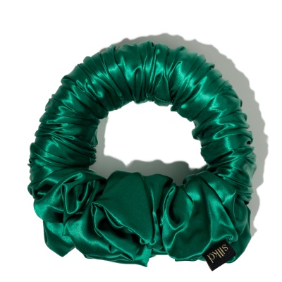 Ondulator fără căldură mătase tip elastic de păr verde smarald