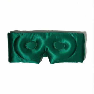 Mască de dormit blackout 3D mătase verde smarald