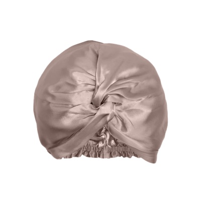 Turban mătase roz pudră