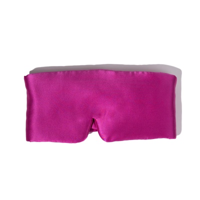 Mască de dormit blackout mătase fucsia