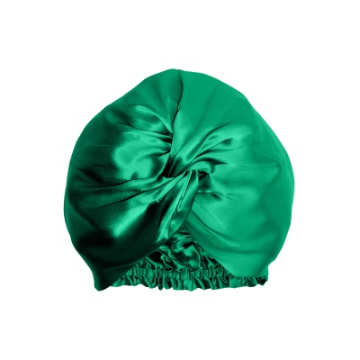Turban mătase verde smarald