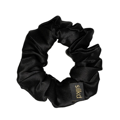 Elastic de păr mătase negru M