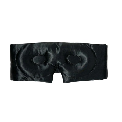 Mască de dormit blackout 3D mătase negru