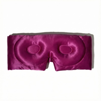 Mască de dormit blackout 3D mătase roz fucsia