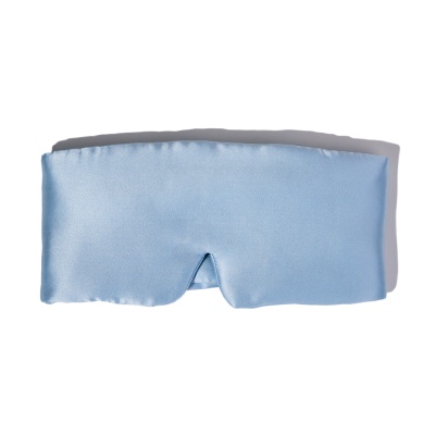 Mască de dormit blackout mătase baby blue