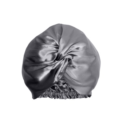 Turban mătase gri