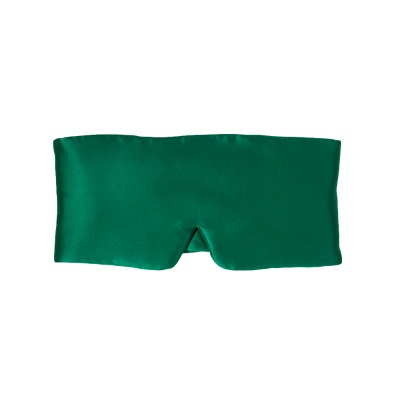 Mască de dormit blackout mătase verde smarald