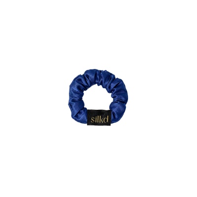 Elastic de păr mătase mini albastru royal