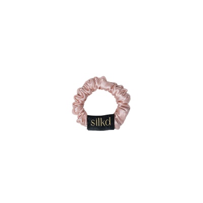 Elastic de păr mătase mini roz somon