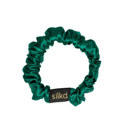 Elastic de păr mătase verde smarald S