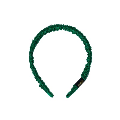 Bentiță de păr mătase fashion verde smarald