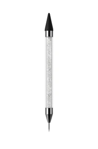 Aplicator cristal unghii - Cap ceara & cap metalic Negru