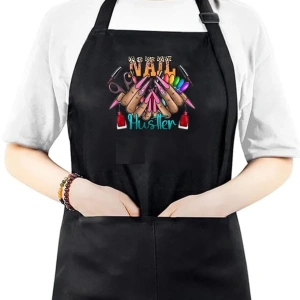 Șorț Profesional Manichiură Nail Hustler – Negru