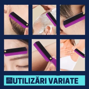 Brici cu lama interschimbabila, otel inoxidabil, Dragon purple - Img 5