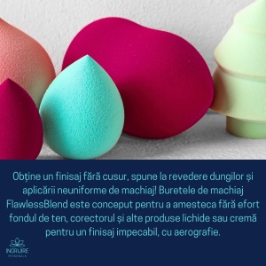 Burete ergonomic si stativ pentru aplicare make-up si creme, rosu - Img 6