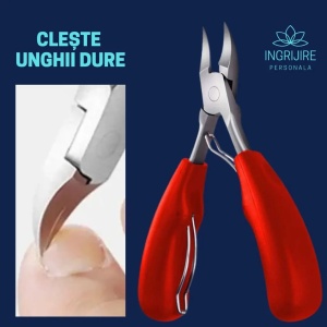 Cleste pedichiura rosu, pila si instrumente pentru unghii dure - Img 4