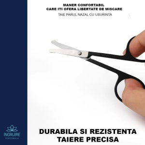 Forfecuta pentru cosmetizarea parului nazal, barba , sprancene, varf rotunjit - Img 4