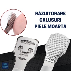 Instrument pentru curatarea calcaielor, calusuri, cu lama interschimbabila, otel inoxidabil - Img 3