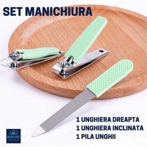 KIT ESSENTIALS (1Unghiera dreapta+ 1 unghiera inclinata + pila ) pentru manichiura trucoaz - Img 2