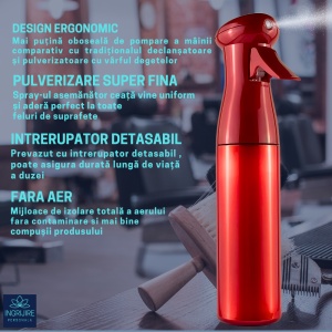 Pulverizator frizerie, long press red, 200 ml - Img 2