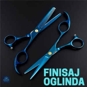 Set de 2 foarfece de tuns si filat 6''- cobalt blue - Img 2