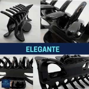 Set de 4 clame de par, negru/maro - Img 4