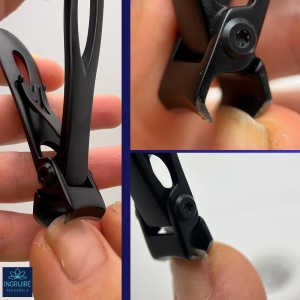 Unghiera pentru pedichiura cu deschidere mare - Otel inoxidabil - Matte Black - Img 5