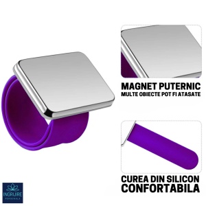 Bratara Magnetica din Silicon pentru frizerie, mov - Img 5