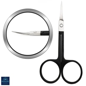 Forfecuta pentru cuticule curbata si ingusta, varf ascutit, Black