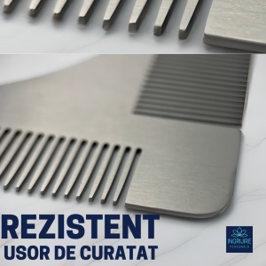 Pieptene pentru contur barba, silver - Img 10