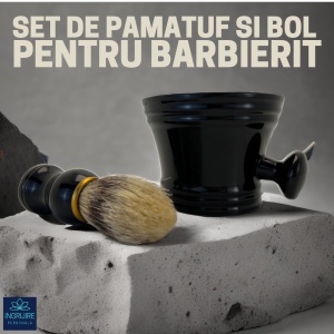 Set, bol si pamatuf pentru barbierit, negru - Img 7
