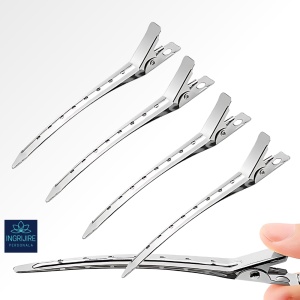 Set de 12 clame de par pentru coafura, silver