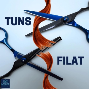 Set de 2 foarfece de tuns si filat 6''- black&blue - Img 3