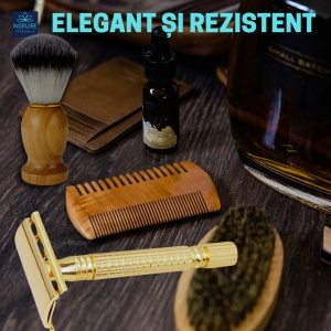 Aparat de ras clasic Safety Razor, F22, Gold - Img 6