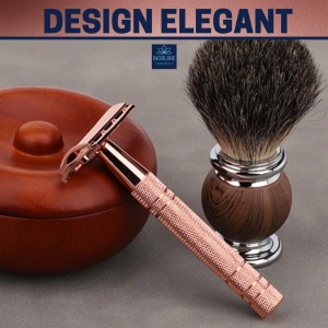 Aparat de ras clasic, safety razor, rose gold - Img 10