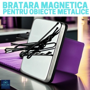 Bratara Magnetica din Silicon pentru frizerie, mov - Img 2