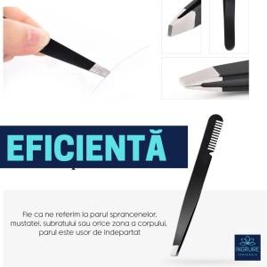 Penseta multifunctionala cu pieptan pentru cosmetizarea sprancenelor - Img 7
