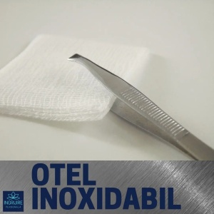 Penseta pentru sprancene - varf drept, otel inoxidabil - Img 5