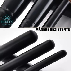 Set 12 pensule Black Elegance, machiaj profesional, cilindru transport - Img 4
