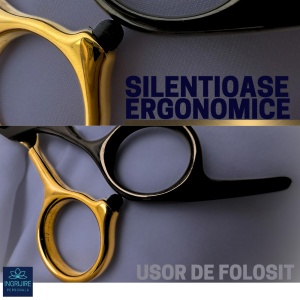 Set de 2 foarfece de tuns si filat 6''- black&gold - Img 5